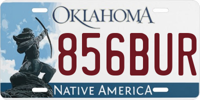OK license plate 856BUR