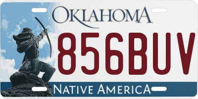 OK license plate 856BUV