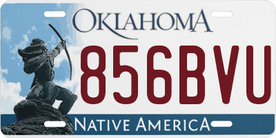 OK license plate 856BVU