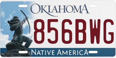 OK license plate 856BWG