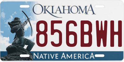 OK license plate 856BWH