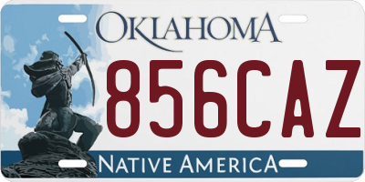 OK license plate 856CAZ