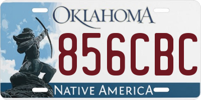 OK license plate 856CBC