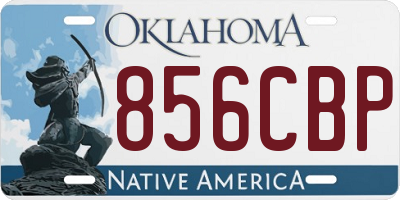 OK license plate 856CBP