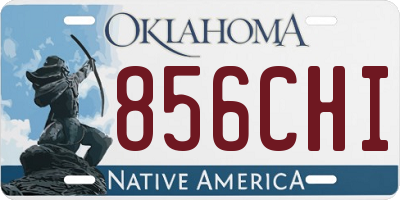 OK license plate 856CHI