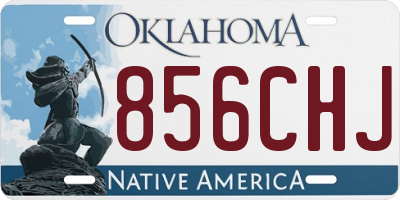 OK license plate 856CHJ