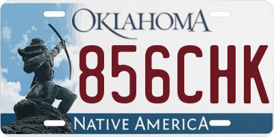 OK license plate 856CHK