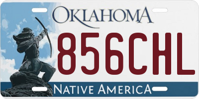 OK license plate 856CHL