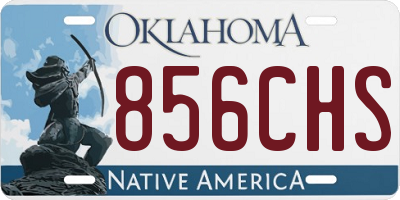 OK license plate 856CHS