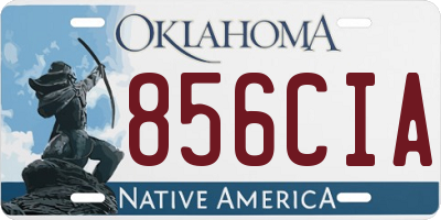 OK license plate 856CIA