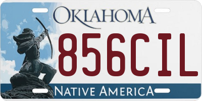 OK license plate 856CIL
