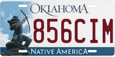OK license plate 856CIM