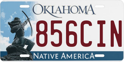 OK license plate 856CIN