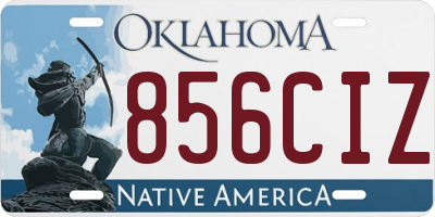OK license plate 856CIZ