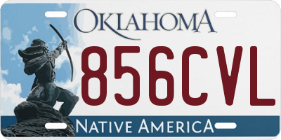 OK license plate 856CVL