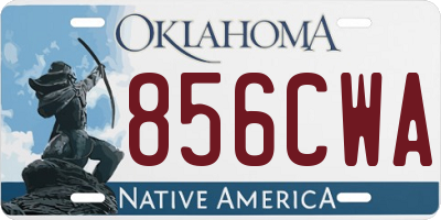 OK license plate 856CWA