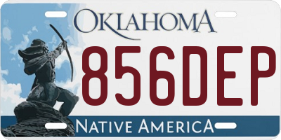 OK license plate 856DEP