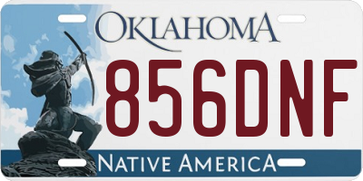OK license plate 856DNF