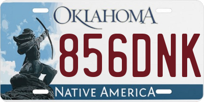 OK license plate 856DNK