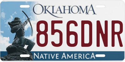 OK license plate 856DNR