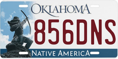 OK license plate 856DNS