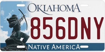 OK license plate 856DNY