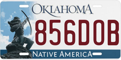 OK license plate 856DOB
