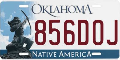 OK license plate 856DOJ