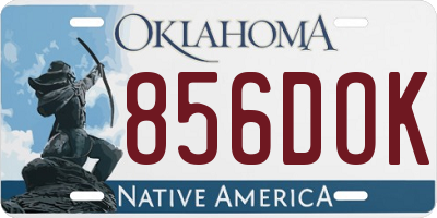 OK license plate 856DOK