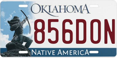 OK license plate 856DON