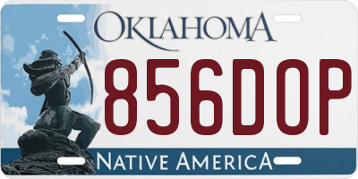OK license plate 856DOP