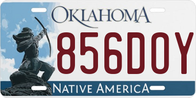 OK license plate 856DOY