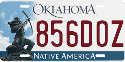 OK license plate 856DOZ