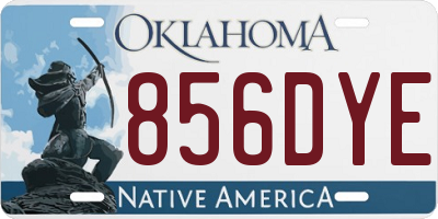 OK license plate 856DYE
