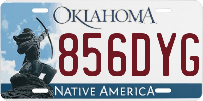 OK license plate 856DYG