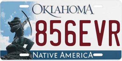 OK license plate 856EVR