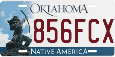 OK license plate 856FCX