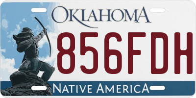 OK license plate 856FDH