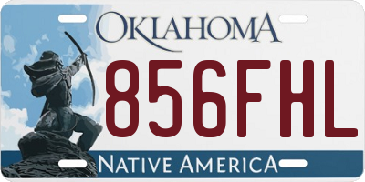 OK license plate 856FHL