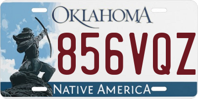 OK license plate 856VQZ