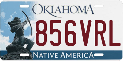 OK license plate 856VRL