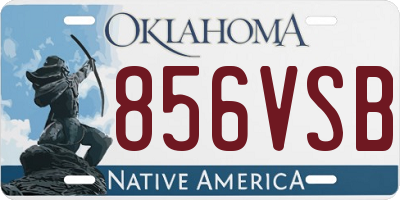 OK license plate 856VSB