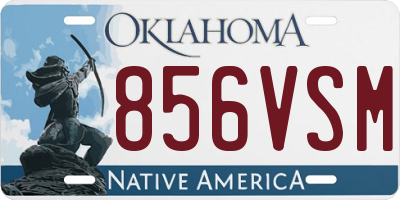 OK license plate 856VSM