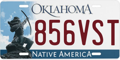 OK license plate 856VST