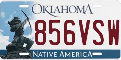 OK license plate 856VSW