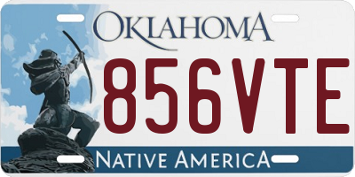 OK license plate 856VTE