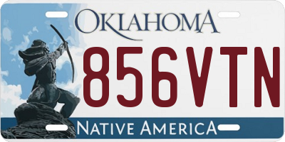 OK license plate 856VTN