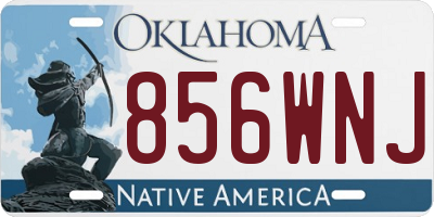 OK license plate 856WNJ