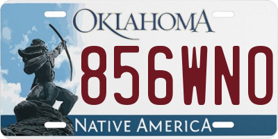 OK license plate 856WNO