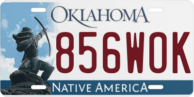 OK license plate 856WOK